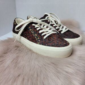 Madewell Sidewalk Lowtop Sneakers Leopard Print Sneaker Size 8.5